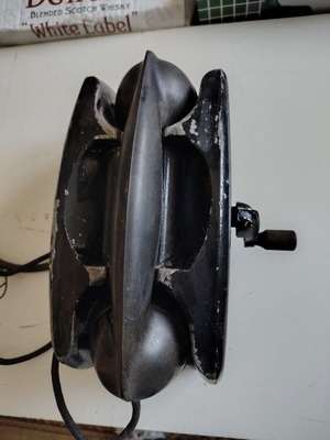 Vintage telephone used with crank, possibly military or service from 70s