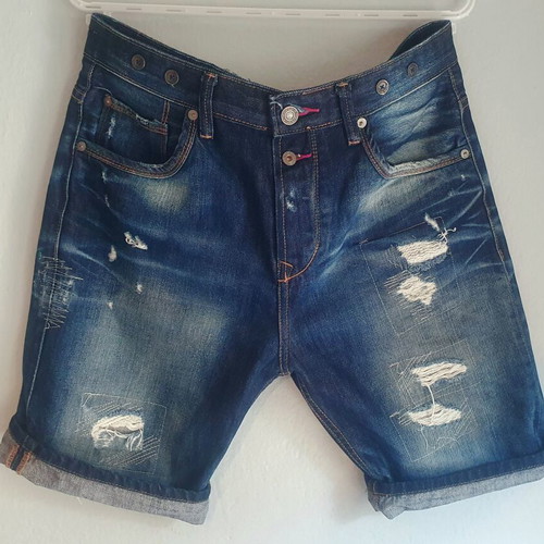 Pull & Bear denim bermuda shorts like new, size 40, blue