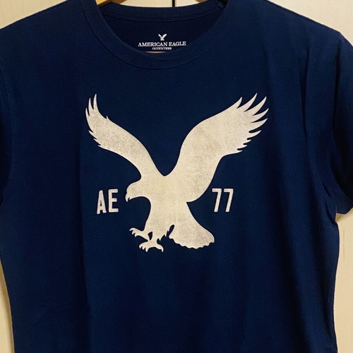 American Eagle cotton t-shirts like new, grey and navy blue set of two