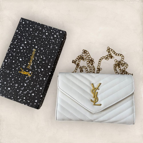 Yves Saint Laurent bag new, white and gold