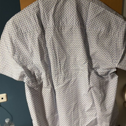 Benetton shirt with hot air balloon print size M like new, white and blue