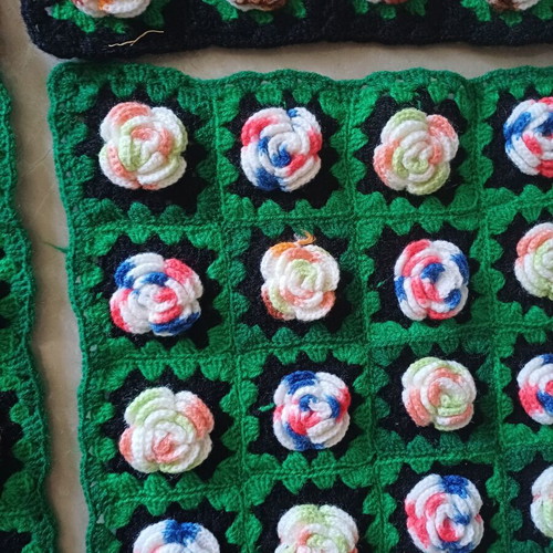 Knitted chair cushions new, suitable as seat pads