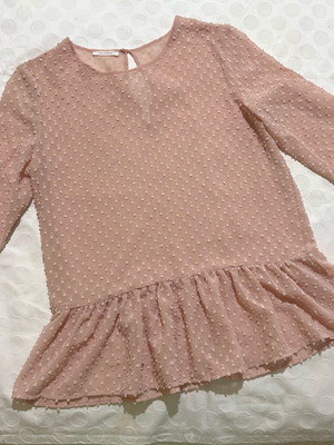 Transparent blouse pink size M like new