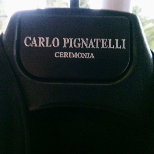 Italian Carlo Pignatelli men's suit used, size L, black