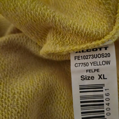 Alcott sweatshirt without hood new, size XL, yellow
