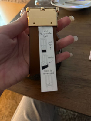 Michael Kors δερμάτινη ζώνη καινούργια, μέγεθος 85, καφέ με χρυσή αγκράφα