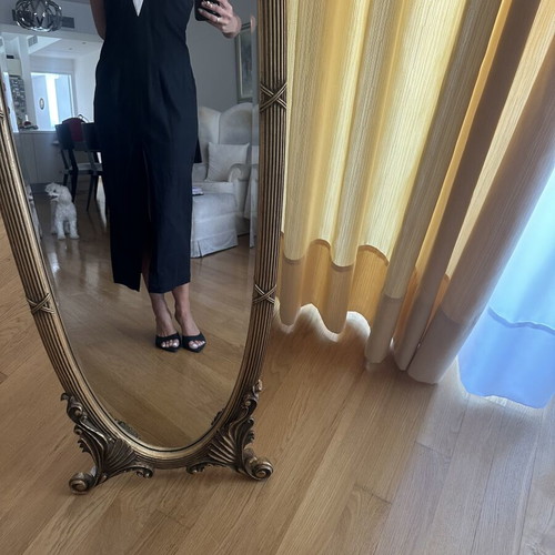 Nadia Rapti midi dress black with white details like new