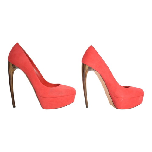 Alexander McQueen coral suede platform pumps EU 37 used