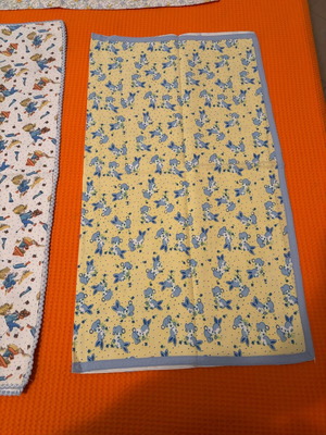 Baby diapers like new, set of 2, cotton with decorative edges
