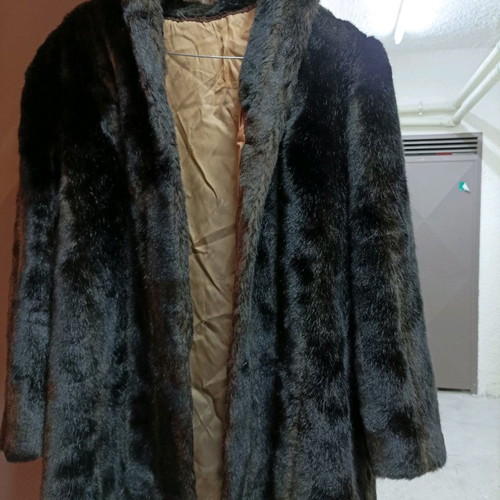 Fur used, in very good condition, size M, black