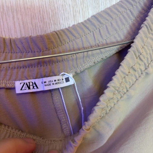 Zara pants like new, thin beige fabric size M