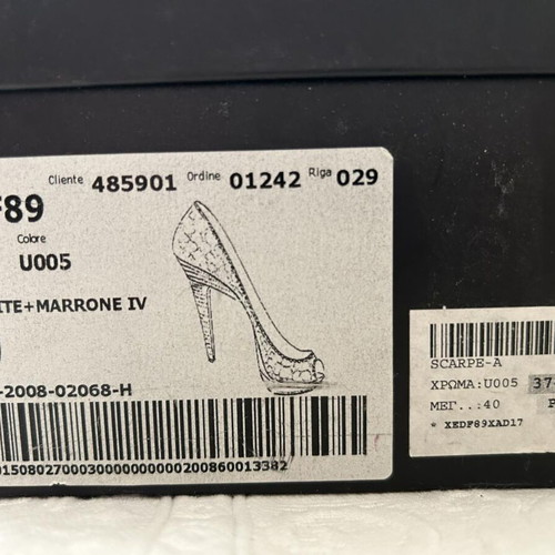 Emporio Armani leather pumps size 40, grey and brown