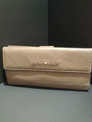 Emporio Armani wallet used, beige