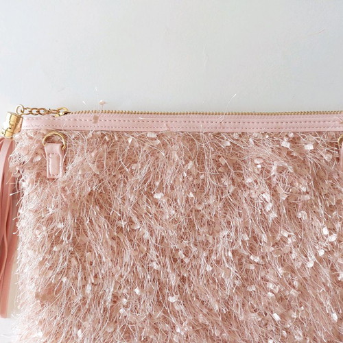Pink bag with detachable strap new
