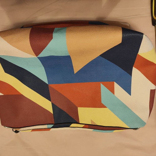 Parfois crossbody bag, colorful geometric pattern