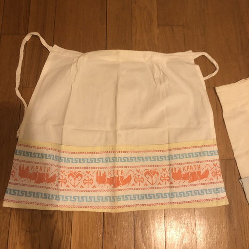 Vintage traditional aprons from Crete, like new, set of 2