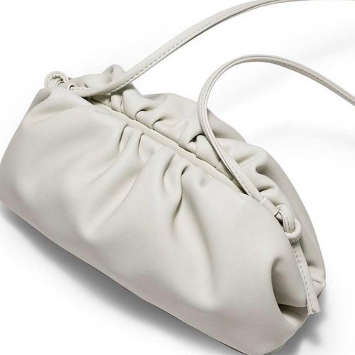 Clutch shoulder bag beige like new