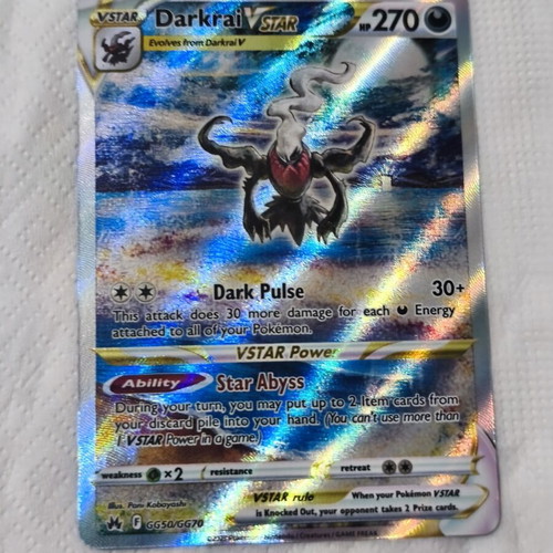Darkrai Vstar Pokemon card from Crown Zenith collection
