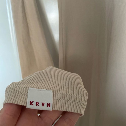KRVN maxi slim dress like new, beige, size M-L