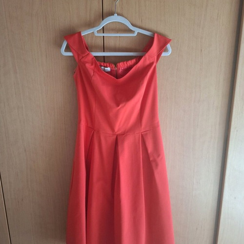 Lui e Lei red midi dress like new, off the shoulder