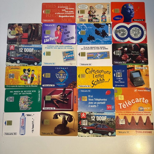 French phone cards like new, pack of 23 pieces 1994-6