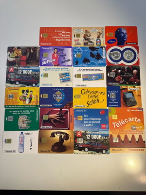French phone cards like new, pack of 23 pieces 1994-6