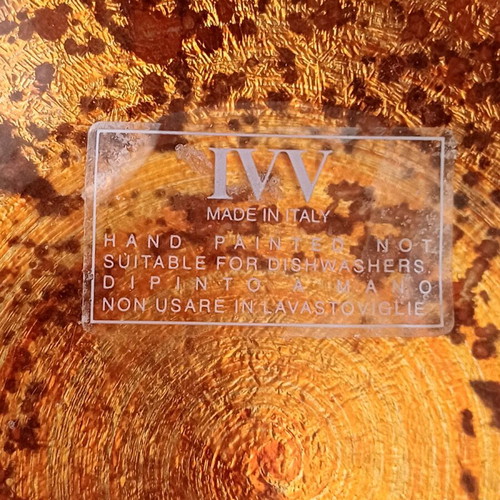 IVV decorative glass plates like new, set of 2, 15cm