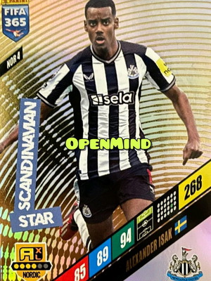 Κάρτα Alexander Isak Scandinavian Star Nordic Edition FIFA 365 2024 Andrenalyn XL νέα