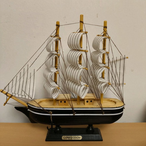 Wooden decorative ship 24 cm like new