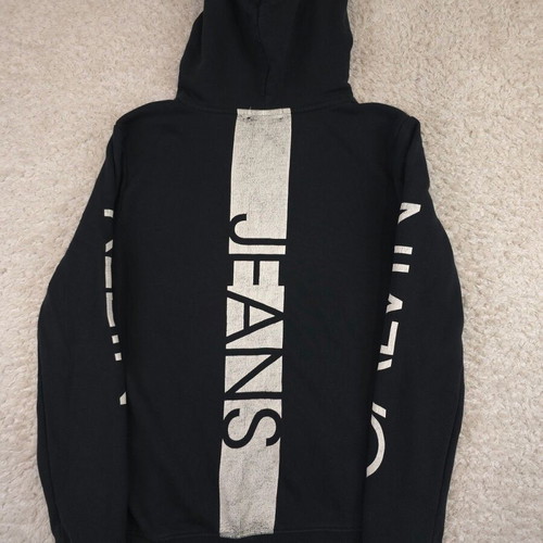 Calvin Klein Jeans Black Hoodie used with Distressed Logo