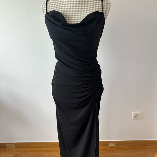 Zara draped black dress size large like new