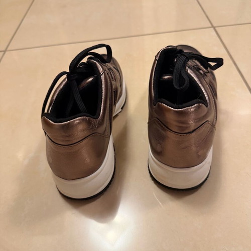 Δερμάτινα Παπούτσια Metallic Sneakers Toutounis Καινούργια, Καφέ Μέγεθος 36
