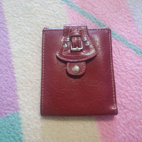 Leather wallet new, red without box