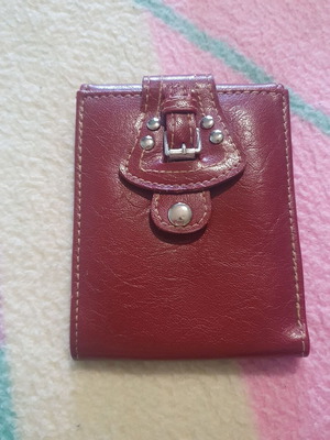 Leather wallet new, red without box