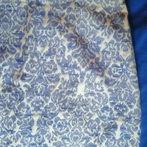 Φούστα New Look embroidery μεταχειρισμένη, μέγεθος S/M, λευκή και μπλε
