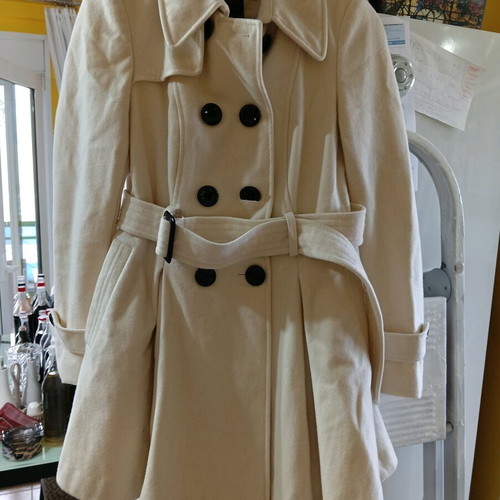 Women's thick wool coat modainternational like new, beige