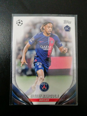 Bradley Barcola 2024 Topps κάρτα σαν καινούργιο, Paris Saint-Germain