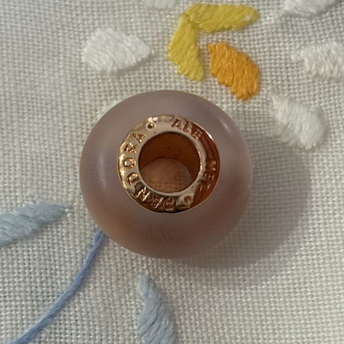 Pandora Murano pink matte charm ALE MET