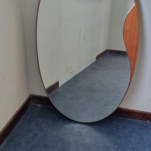 Entry mirror used, cherry wood, 1×0.60 m