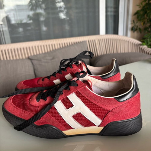 HOGAN men's athletic shoes like new, red, size 41.5