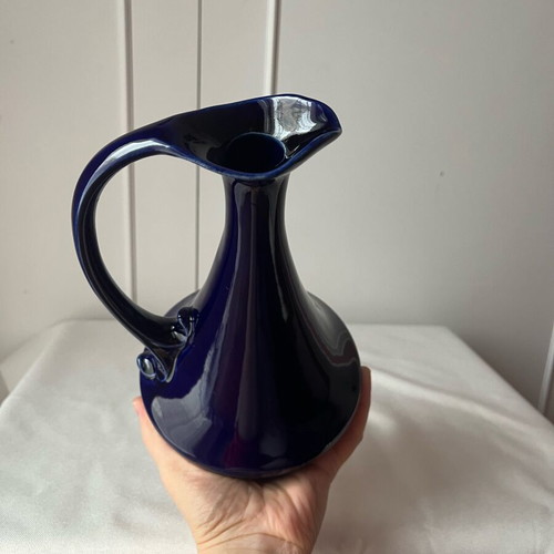 Vintage Γαλλική Κανάτα Μπλε Κοβάλτιο 23cm σαν καινούργια