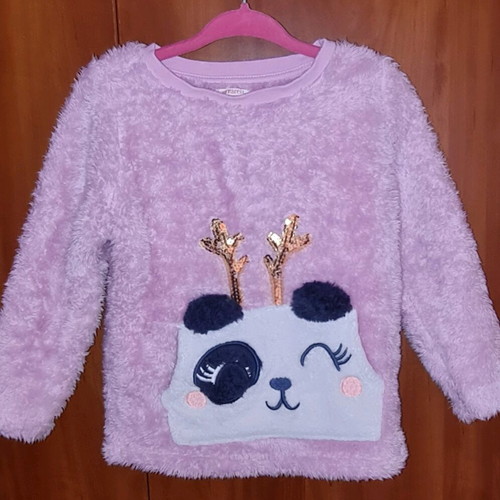 Dpam fluffy blouse like new, pink lilac, 92cm, 2 years old