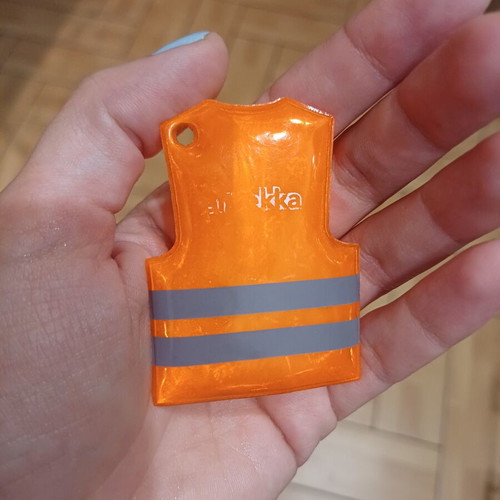 Safety vest keychain orange reflective PVC