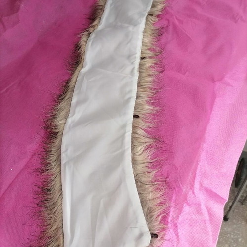 Fur Collar Peto Additional Used, Beige-Black