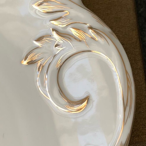 Serving plate new, 24 karat gold