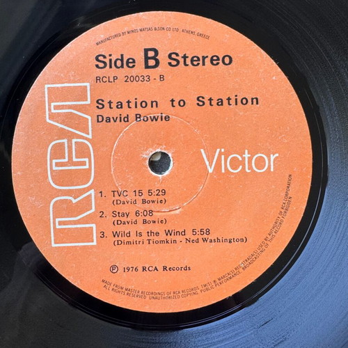David Bowie Station to Station LP 1976 used, rock