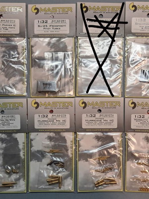 Master Model upgrade sets new, pack of 10 pieces scale 1/32