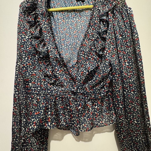 Milk & Honey floral cropped top like new, size L