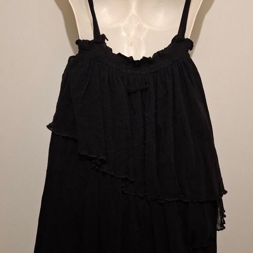 Vintage Jean Paul Gaultier Black Semi-Sheer Midi Dress used Size M
