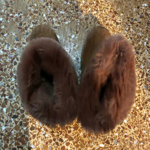 Fur boots brown size 40 like new